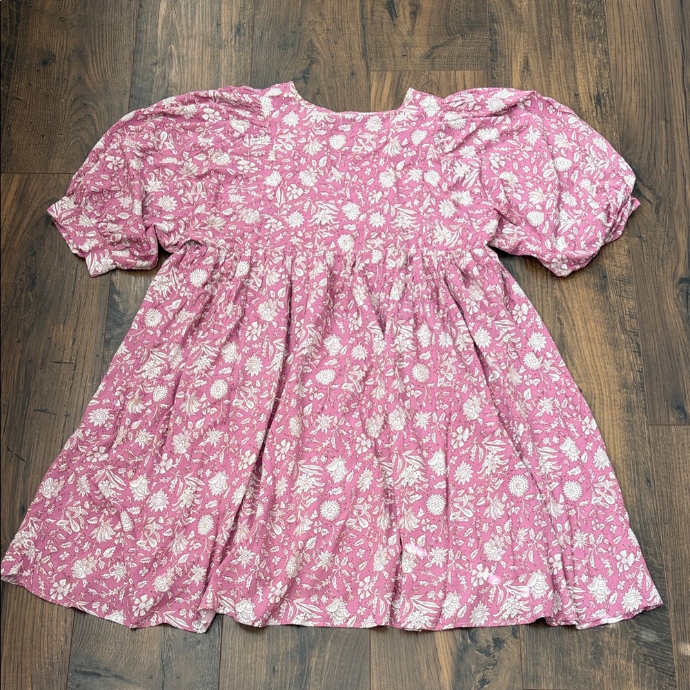 NWOT Elegant Floral Long Sleeve Dress in Pink - Picture 11 of 12